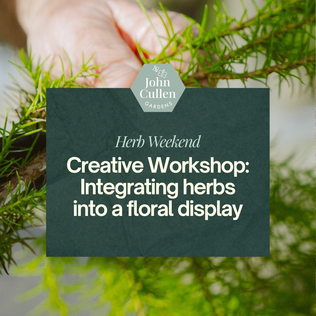 John Cullen Gardens Herb Weekend – Creative Workshop: Integrating herbs into a floral display. APRIL 2026 - John Cullen Gardens